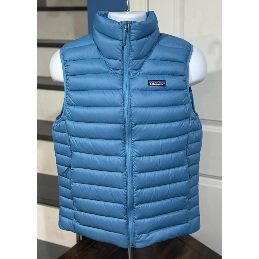 NWT! Men's Small Patagonia SHELLS Down Sweater Puffer Vest Full Zip Anacapa Blue